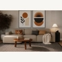 Olio Selezione Sofa w kształcie litery L Tkanina Raven 30